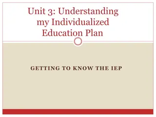 Individualized Education Plans: Key Components and Activities