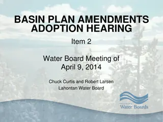 Basin Plan Amendments Adoption Hearing Summary 2014 Lahontan Water Board