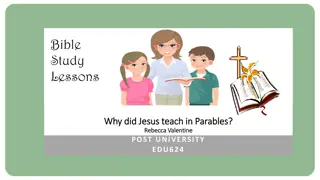 Why Jesus Used Parables in His Teaching