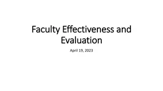 Faculty Evaluation Process and Importance of Appraisals