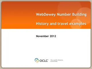 Building Historical Travel Examples in Dewey Decimal System