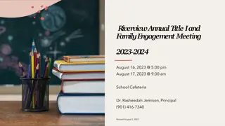 Title I Schools and Family Engagement: Annual Meeting Details