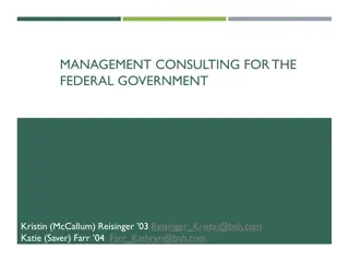 Management Consulting for Federal Government and Industry Insights