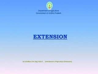 Sri V. Sridhar, Joint Director of Agriculture (Extension)