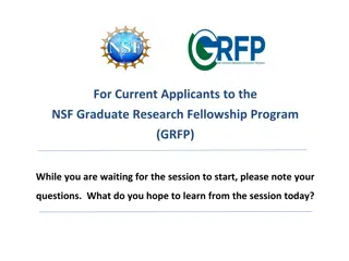 NSF Graduate Research Fellowship Program Overview