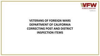 Veterans of Foreign Wars California Inspection Requirements