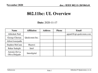 IEEE 802.11-20/1861r0 eBCS Uplink Architecture Overview