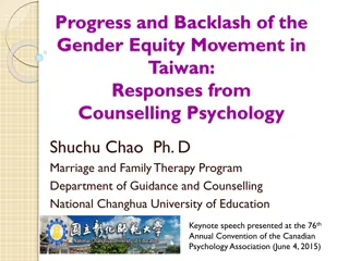 Gender Equity Movement Progress and Backlash in Taiwan