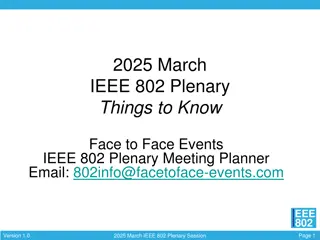 IEEE 802 Plenary Meeting - Event Information and Contacts