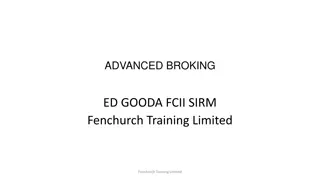 Advanced Broking: Insurance Broker Training and Regulations