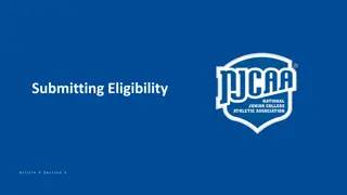Rules of Eligibility for NJCAA Student-Athletes