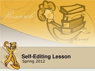 Mastering Self-Editing for Writing Improvement