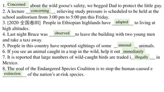 Concern for Wildlife Conservation and Protection