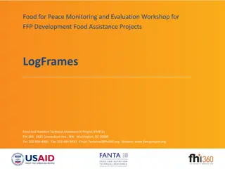 Food for Peace Monitoring and Evaluation Workshop LogFrames Summary