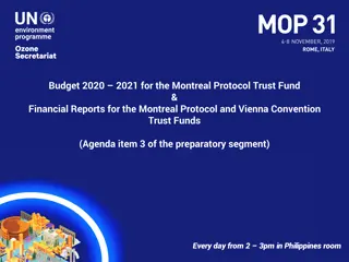 Montreal Protocol Trust Fund Financial Reports 2020-2021 Overview
