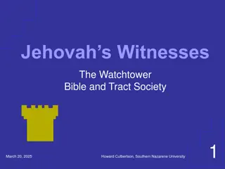 The History and Beliefs of Jehovah's Witnesses