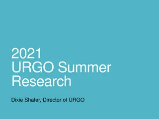 Summer Research and Creativity Programs at URGO