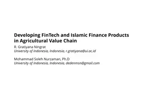 FinTech and Islamic Finance Solutions for Agricultural Value Chain Financing