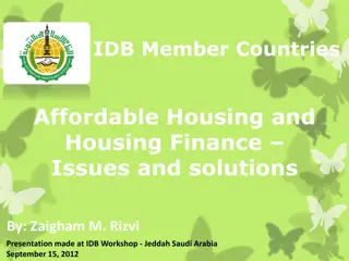 Housing Challenges and Finance Issues in Muslim Countries
