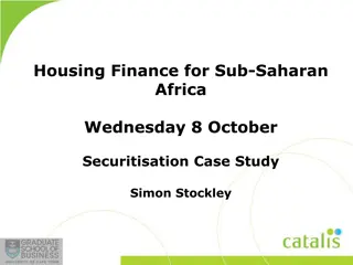 Securitisation Case Study in Sub-Saharan Africa: Lessons and Trends