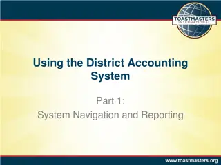 District Accounting System Navigation and Reporting Guide