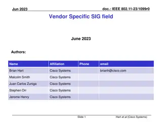 IEEE 802.11-23/1099r0 Vendor Specific SIG Field Proposal
