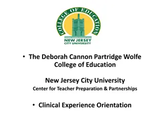 Teacher Education and Certification Information at NJCU