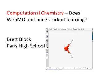 Enhancing Chemistry Learning Through WebMO Computational Activities