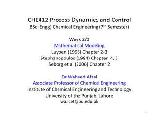 Process Dynamics and Control in Chemical Engineering: Mathematical Modeling and Feedback Controllers