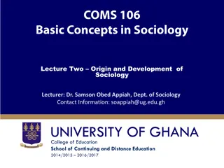 Origin and Development of Sociology in Europe
