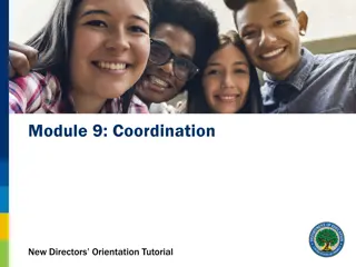 State Directors' Coordination Tutorial for Effective Program Management