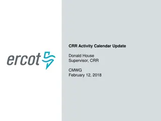 ERCOT CRR Activity Calendar Updates Overview