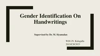 Gender Identification on Handwriting: Correlation and Methods