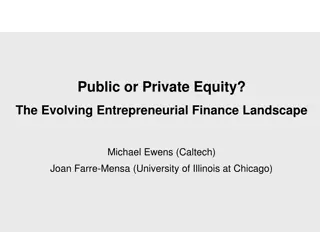 Private vs Public Firms: The Entrepreneurial Finance Landscape
