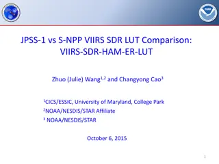 Comparison of JPSS-1 vs S-NPP VIIRS SDR LUT by Zhuo Wang and Changyong Cao