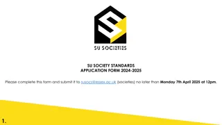 SU Society Standards Application Form 2024-2025 | Submission Guidelines