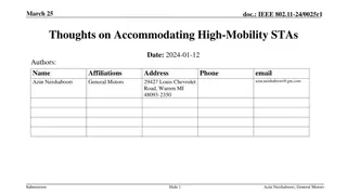 Enhancing Wi-Fi Support for High-Mobility STAs in IEEE 802.11