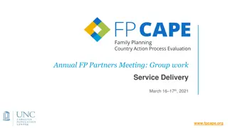 Accelerating Future Progress in Annual FP Partners Meeting: Group Work Service Delivery