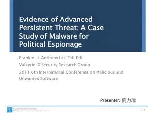Malware for Political Espionage: A Case Study on Advanced Persistent Threat