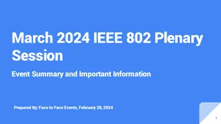 IEEE 802 Plenary Session March 2024 Event Summary & Info