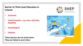 Barriers to Third Level Education: Economic and Social Inequities in Ireland