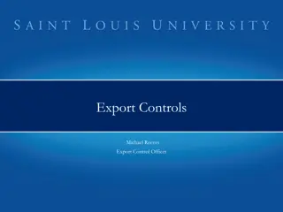 Federal Export Control Regulations
