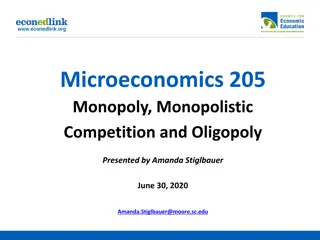 Market Structures: Monopoly, Monopolistic Competition, Oligopoly