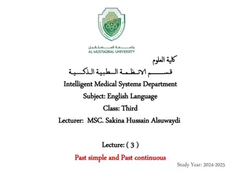 English Language Past Tense Studies