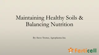 Maintaining Healthy Soils and Balancing Nutrition for Sustainable Agriculture