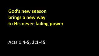 New Season of Power and Unity from Acts 1-2