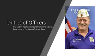 Officer Duties and Post Administration Chain of Command