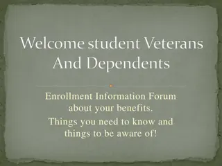 Enrollment Benefits for Student Veterans and Dependents