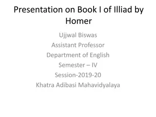 Exploring Book I of Homer's Iliad: Characters, Epic Poem, and Central Themes