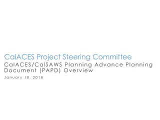 CalACES Project Steering Committee Overview and Federal Approval Conditions